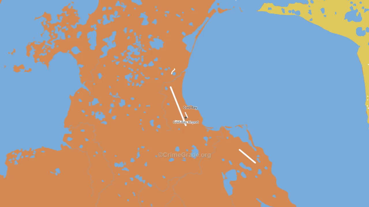 Cold Bay, AK Map of Drug-Related Crime Rates