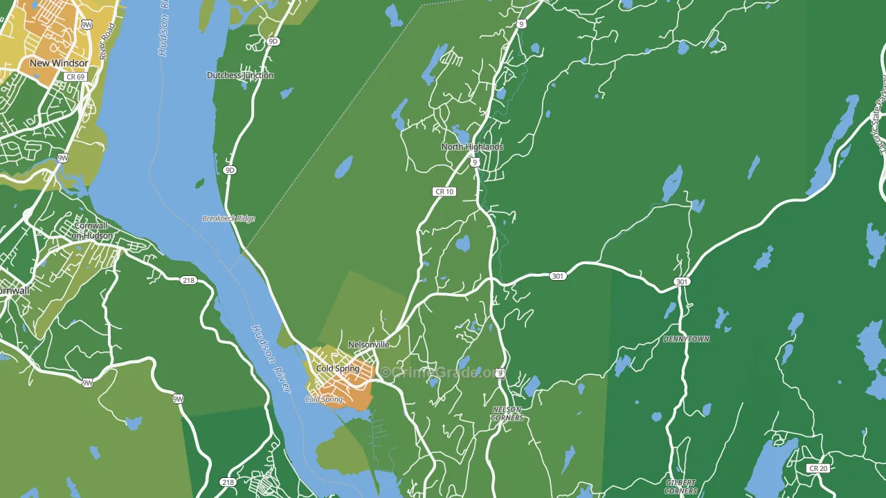 Cold Spring, NY Map of Drug-Related Crime Rates