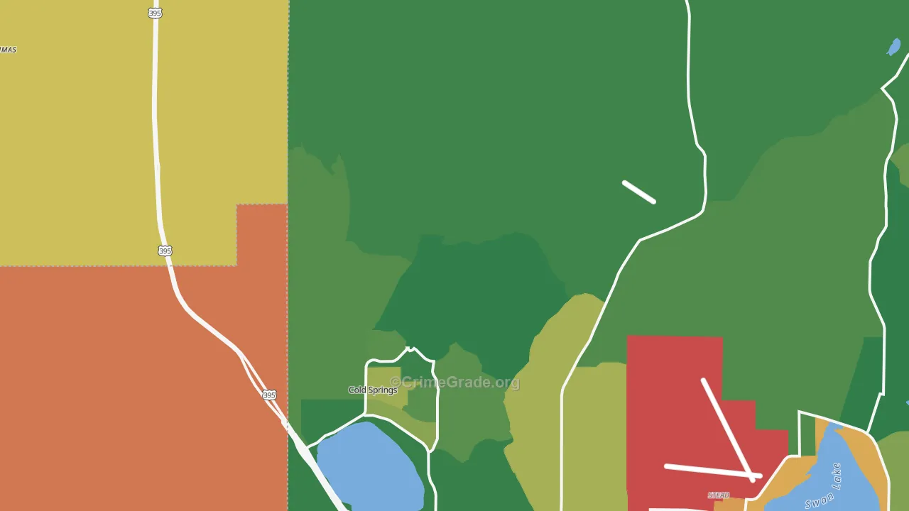 Cold Springs, NV Map of Drug-Related Crime Rates