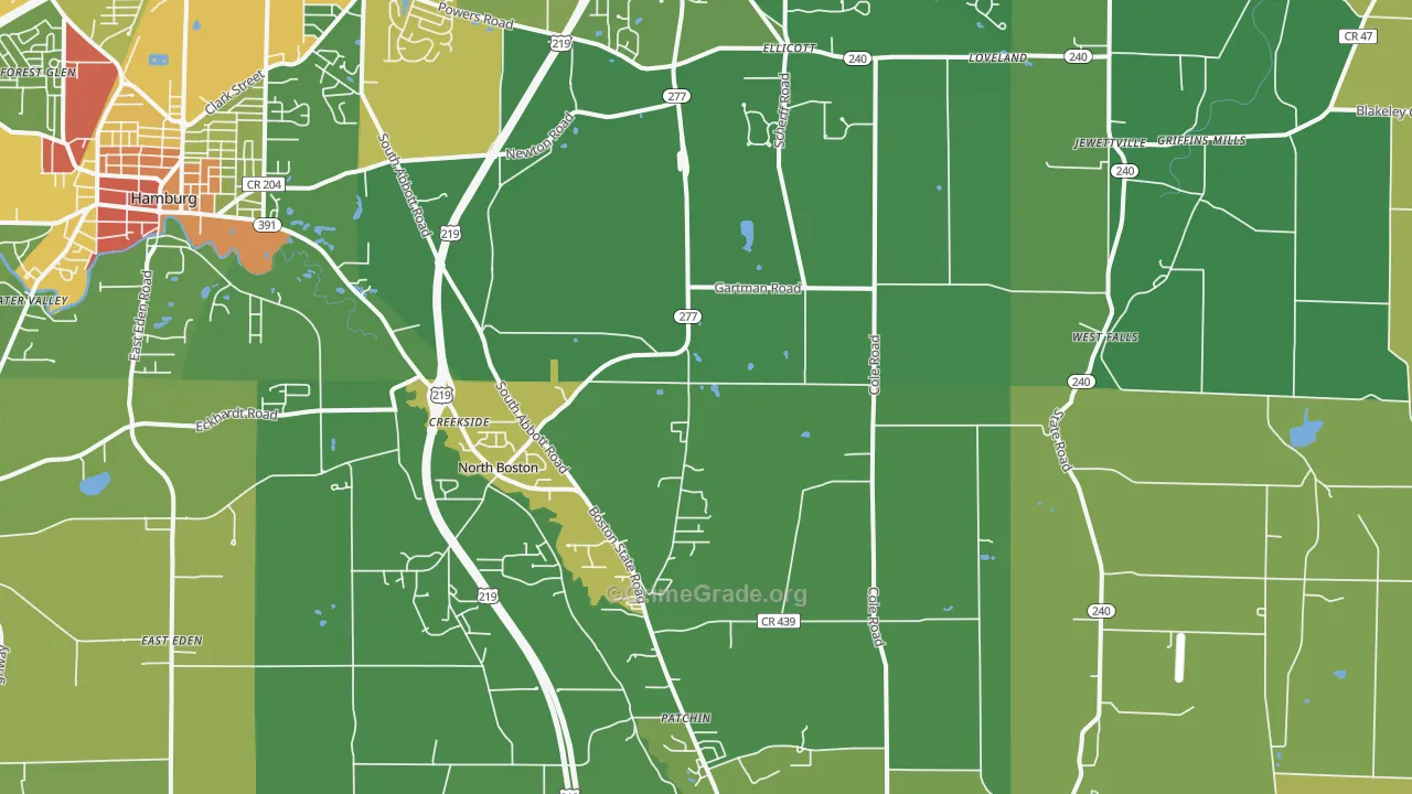 Colden, NY Map of Drug-Related Crime Rates