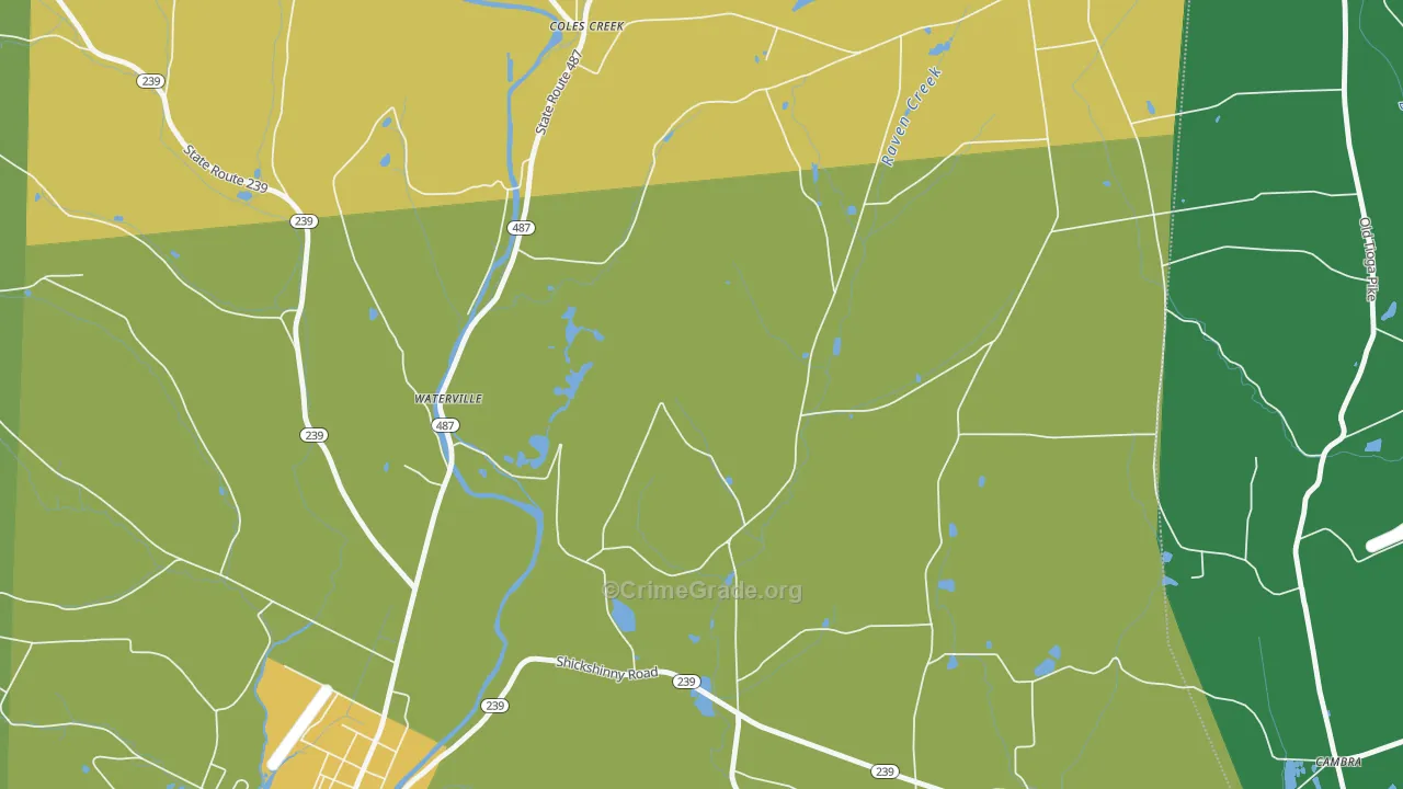 Coles Creek, PA Map of Drug-Related Crime Rates