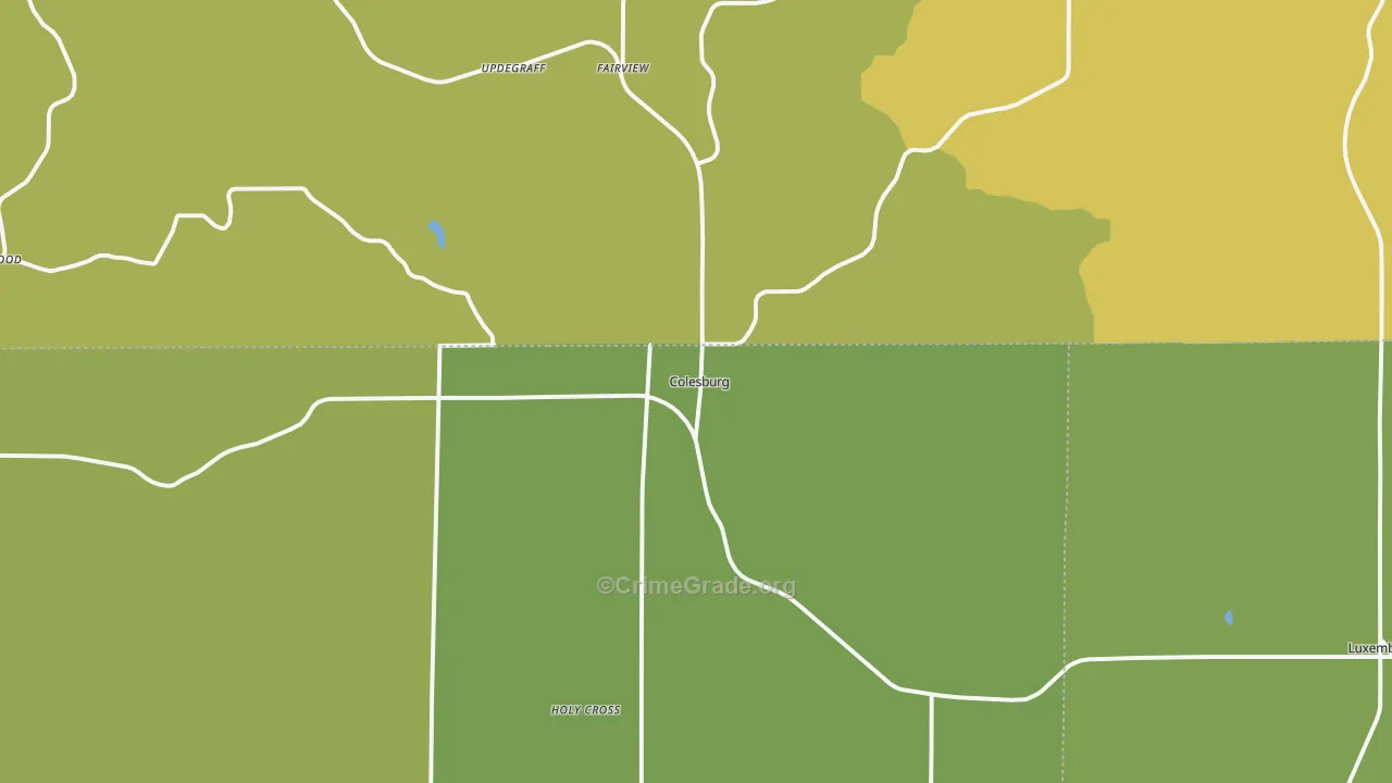 Colesburg, IA Map of Drug-Related Crime Rates