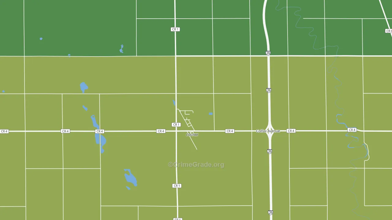 Colfax, ND Map of Drug-Related Crime Rates