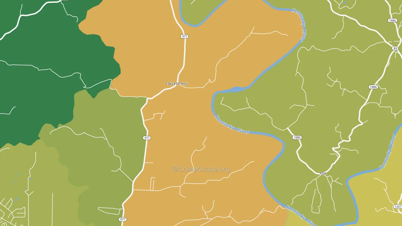 College Hill, KY Map of Drug-Related Crime Rates