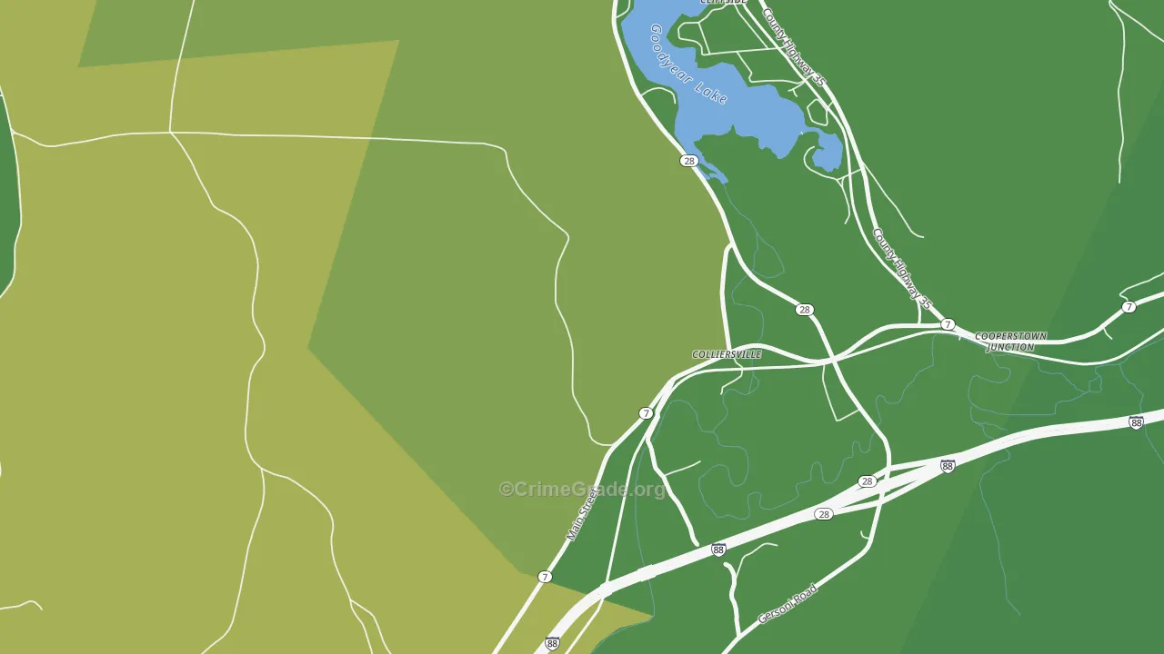 Colliersville, NY Map of Drug-Related Crime Rates