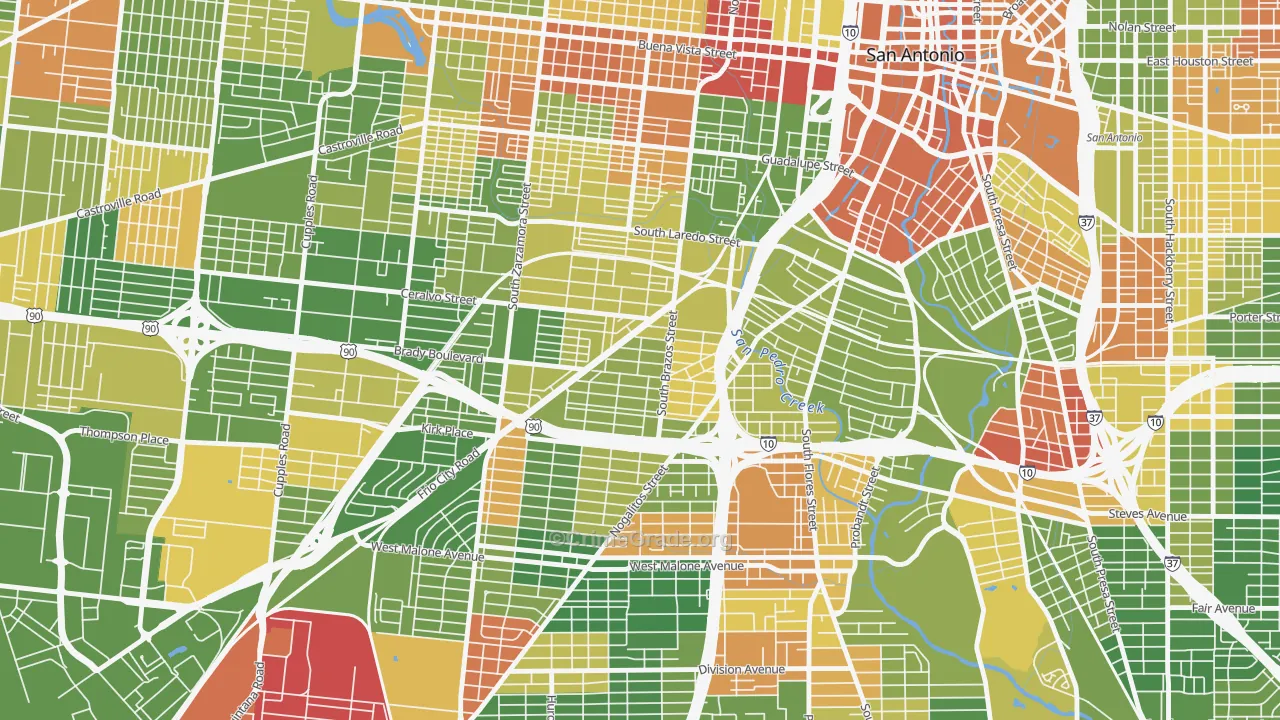 Collins Gardens, San Antonio, TX Map of Drug-Related Crime Rates