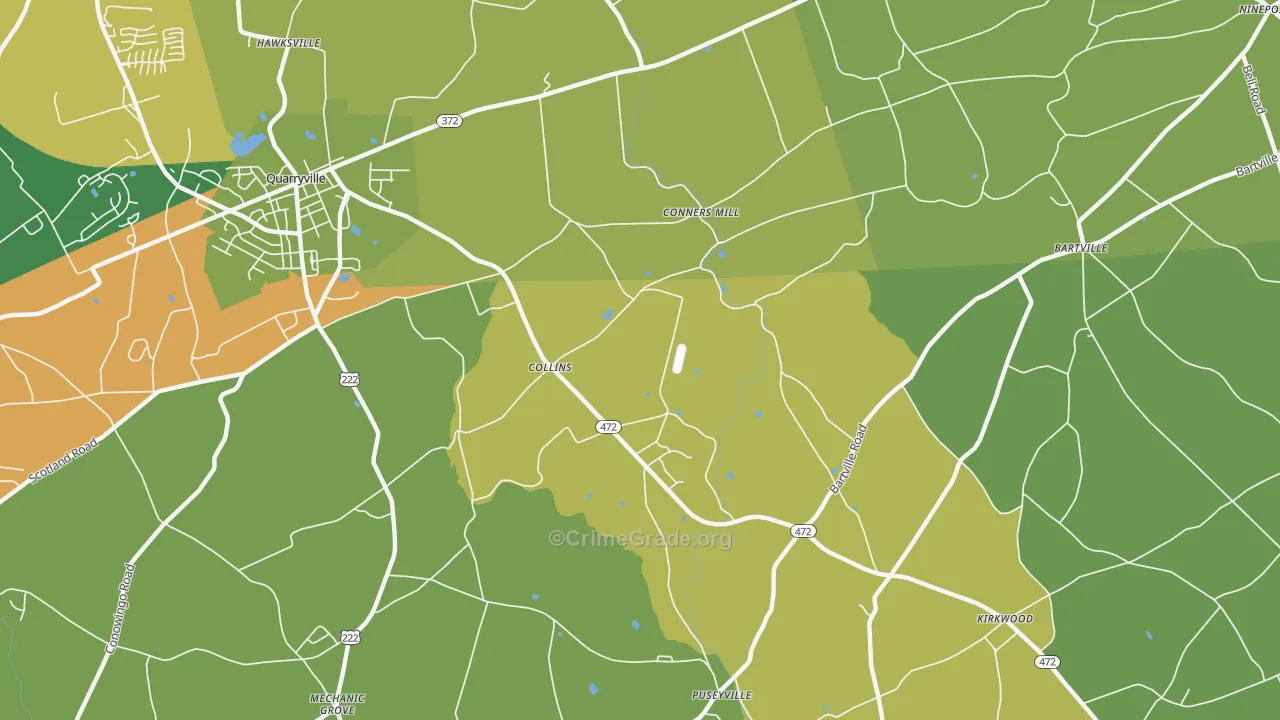 Collins, PA Map of Drug-Related Crime Rates