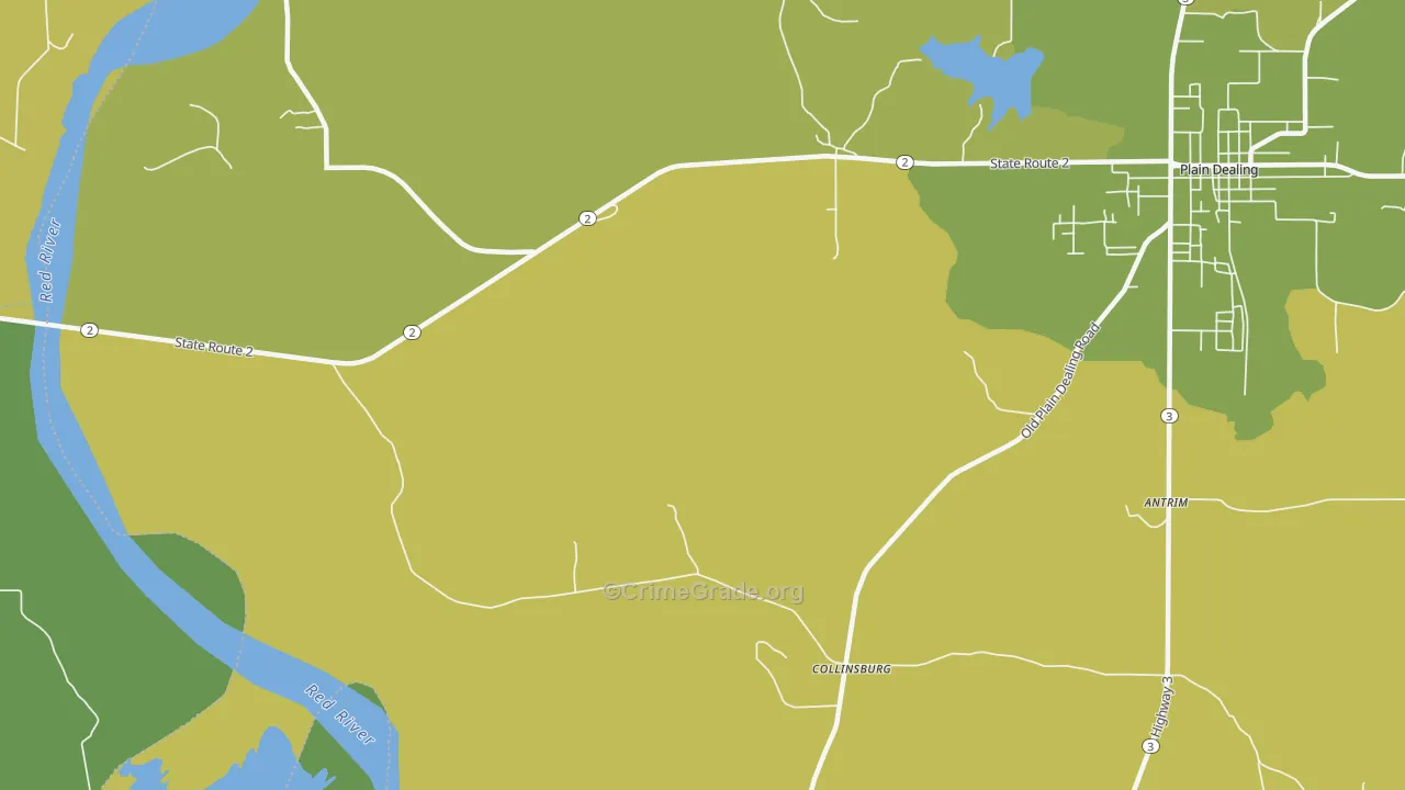 Collinsburg, LA Map of Drug-Related Crime Rates
