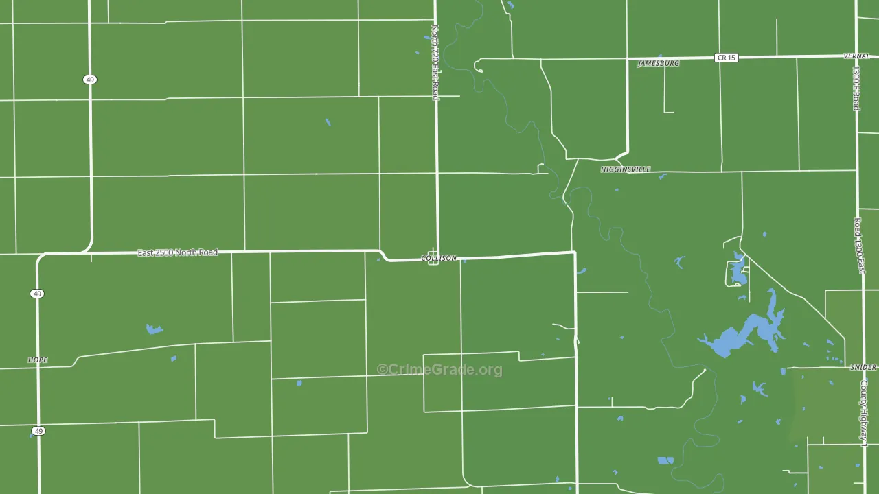 Collison, IL Map of Drug-Related Crime Rates