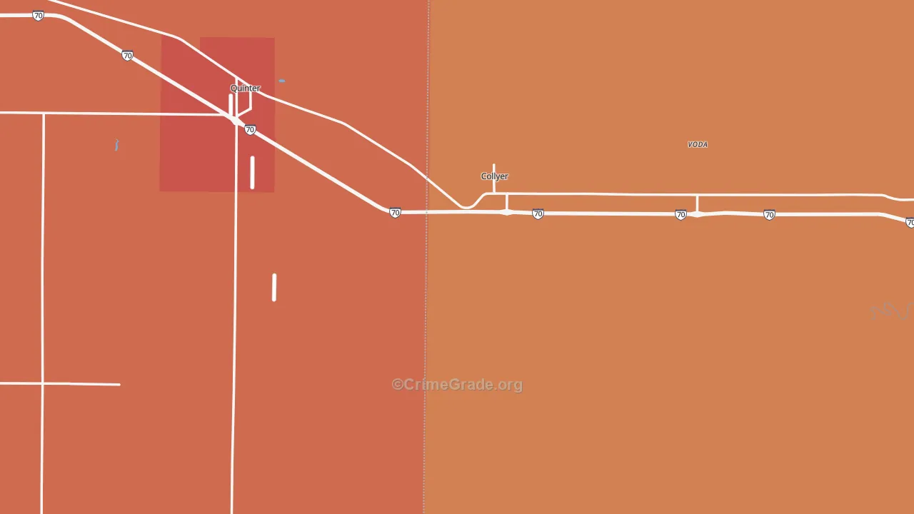 Collyer, KS Map of Drug-Related Crime Rates