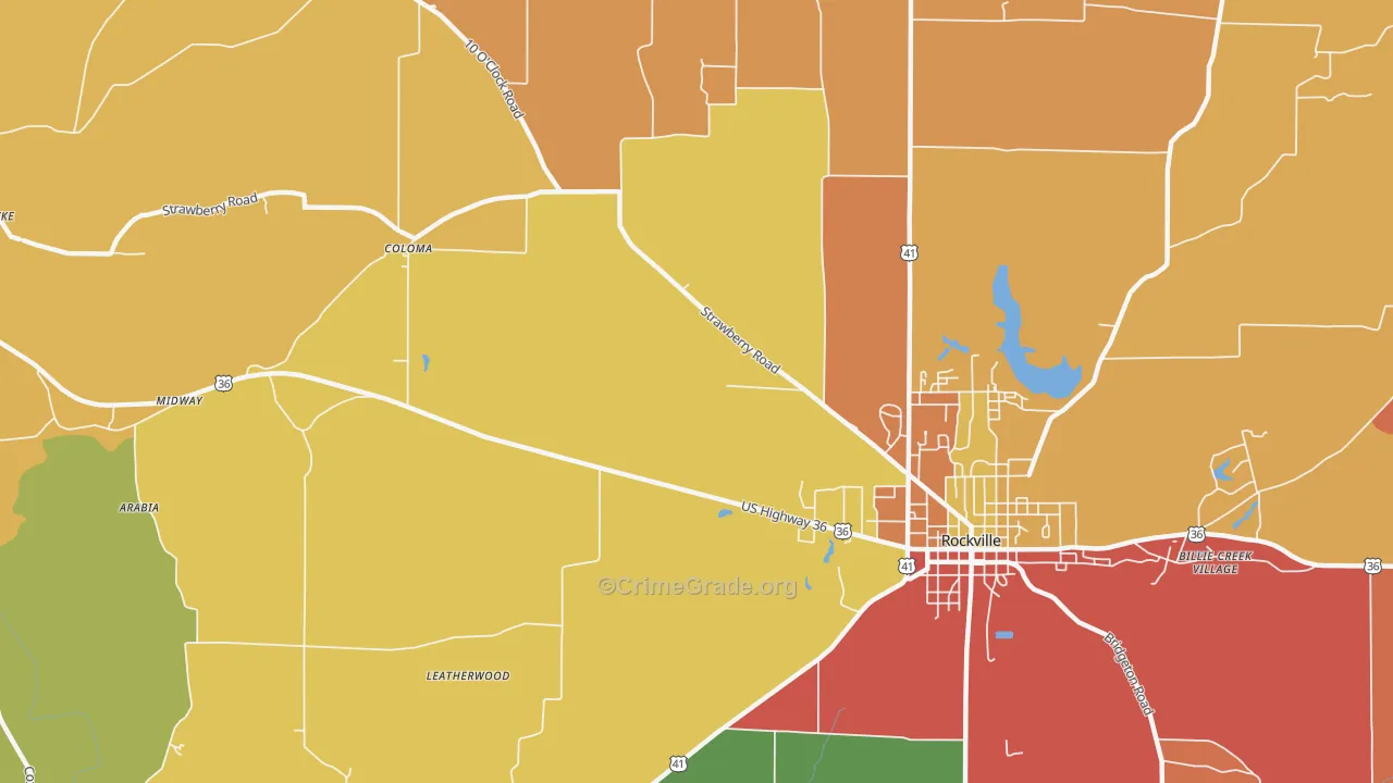 Coloma, IN Map of Drug-Related Crime Rates