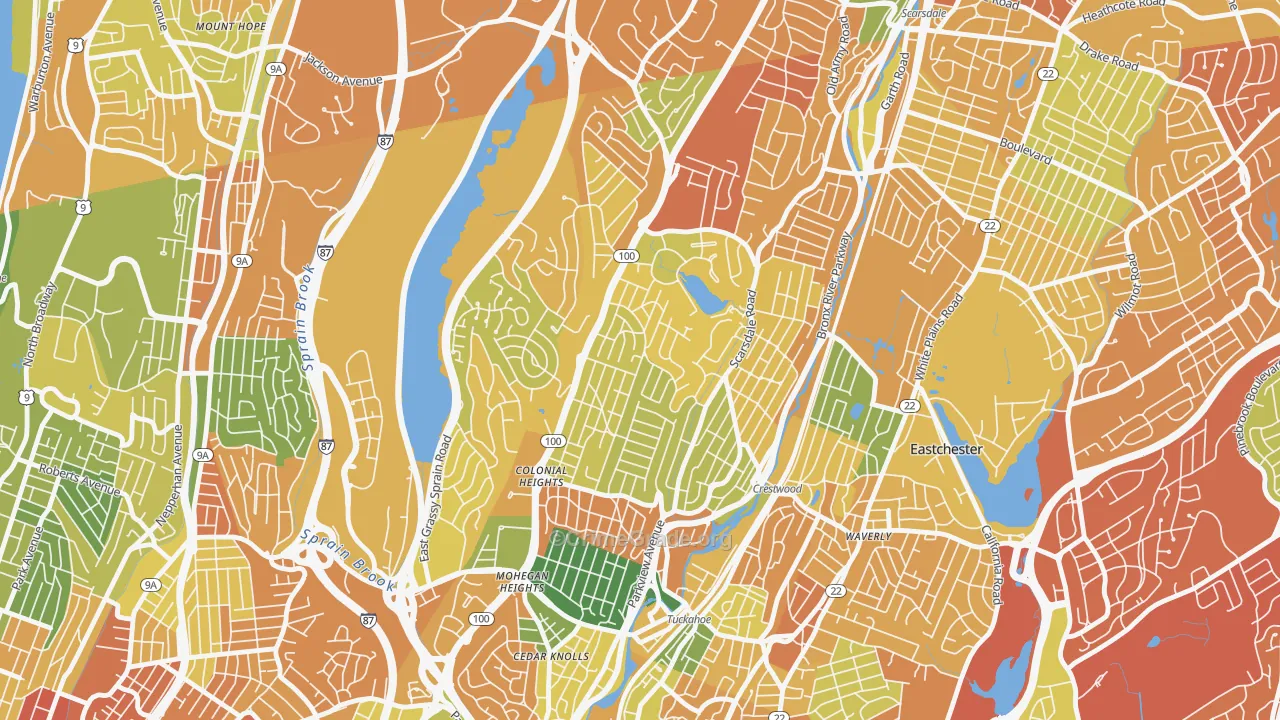 Colonial Heights, Yonkers, NY Map of Drug-Related Crime Rates