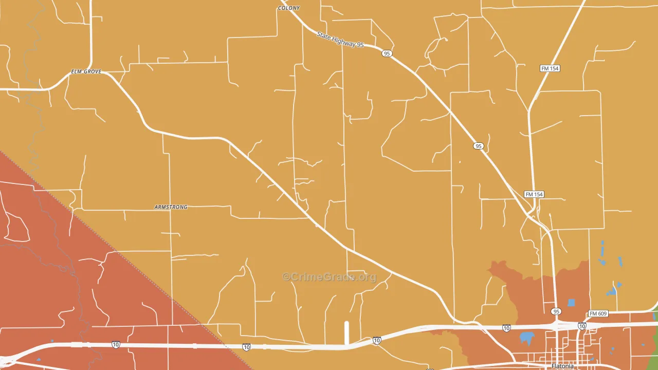 Colony, TX Map of Drug-Related Crime Rates