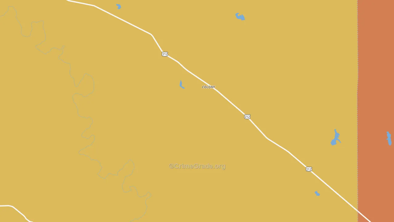 Colony, WY Map of Drug-Related Crime Rates