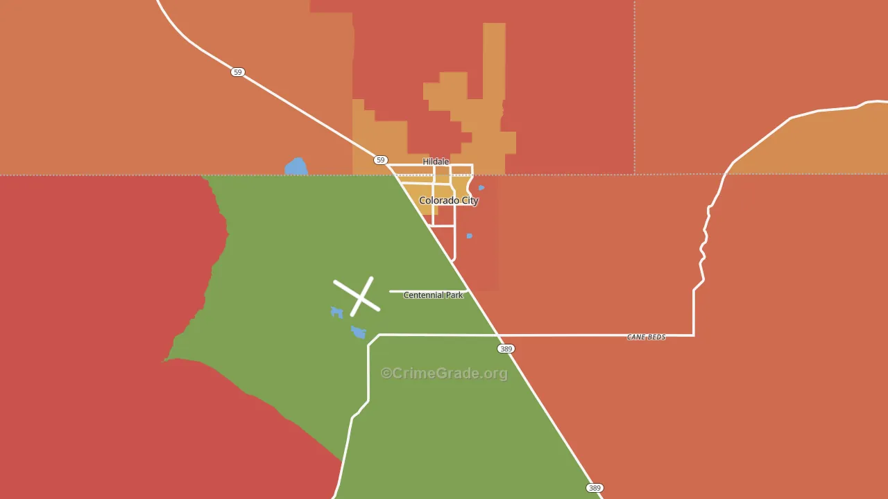 Colorado City, AZ Map of Drug-Related Crime Rates