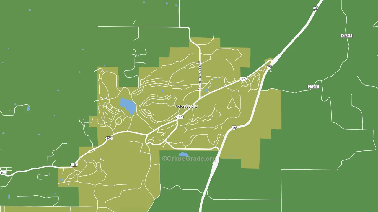 Colorado City, CO Map of Drug-Related Crime Rates