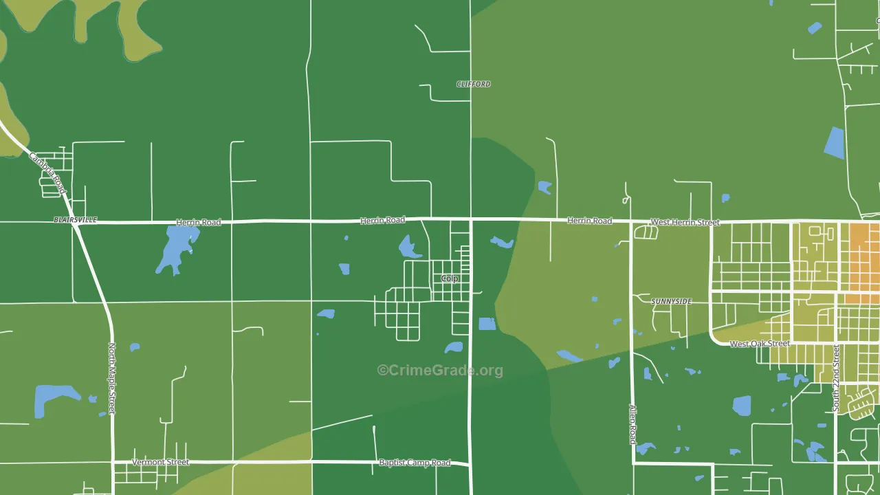 Colp, IL Map of Drug-Related Crime Rates