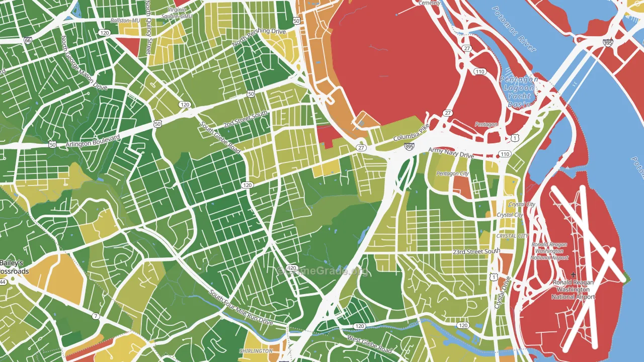 Columbia Heghts, Arlington, VA Map of Drug-Related Crime Rates