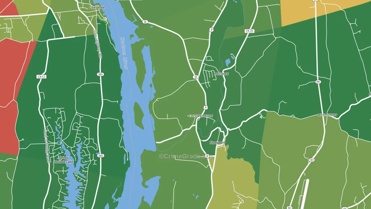 Columbiaville, NY Map of Drug-Related Crime Rates