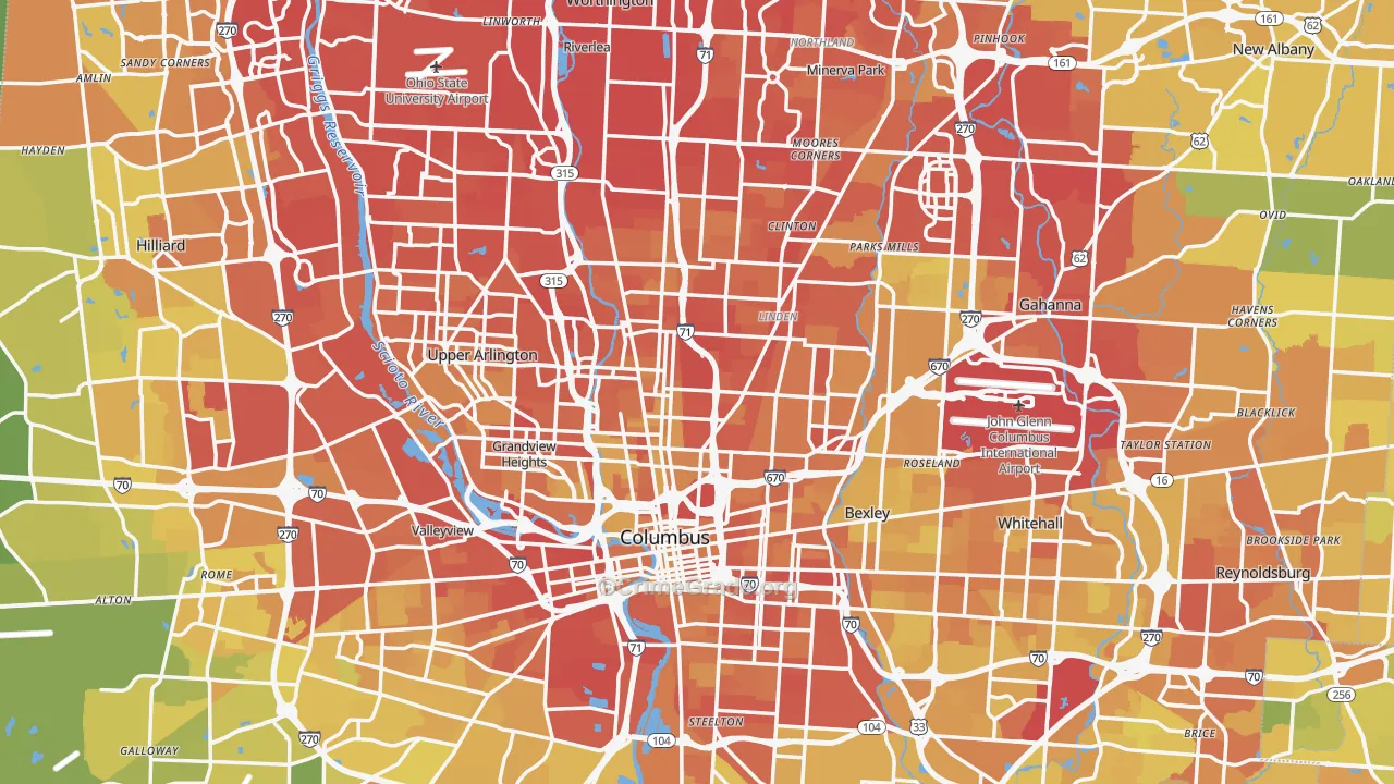 Columbus, OH Map of Drug-Related Crime Rates
