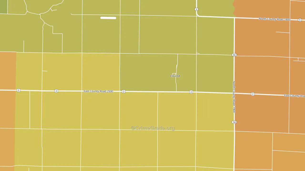 Colusa, IL Map of Drug-Related Crime Rates