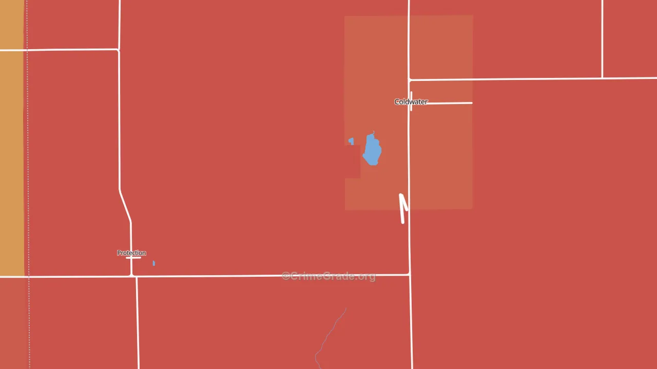 Comanche County, KS Map of Drug-Related Crime Rates