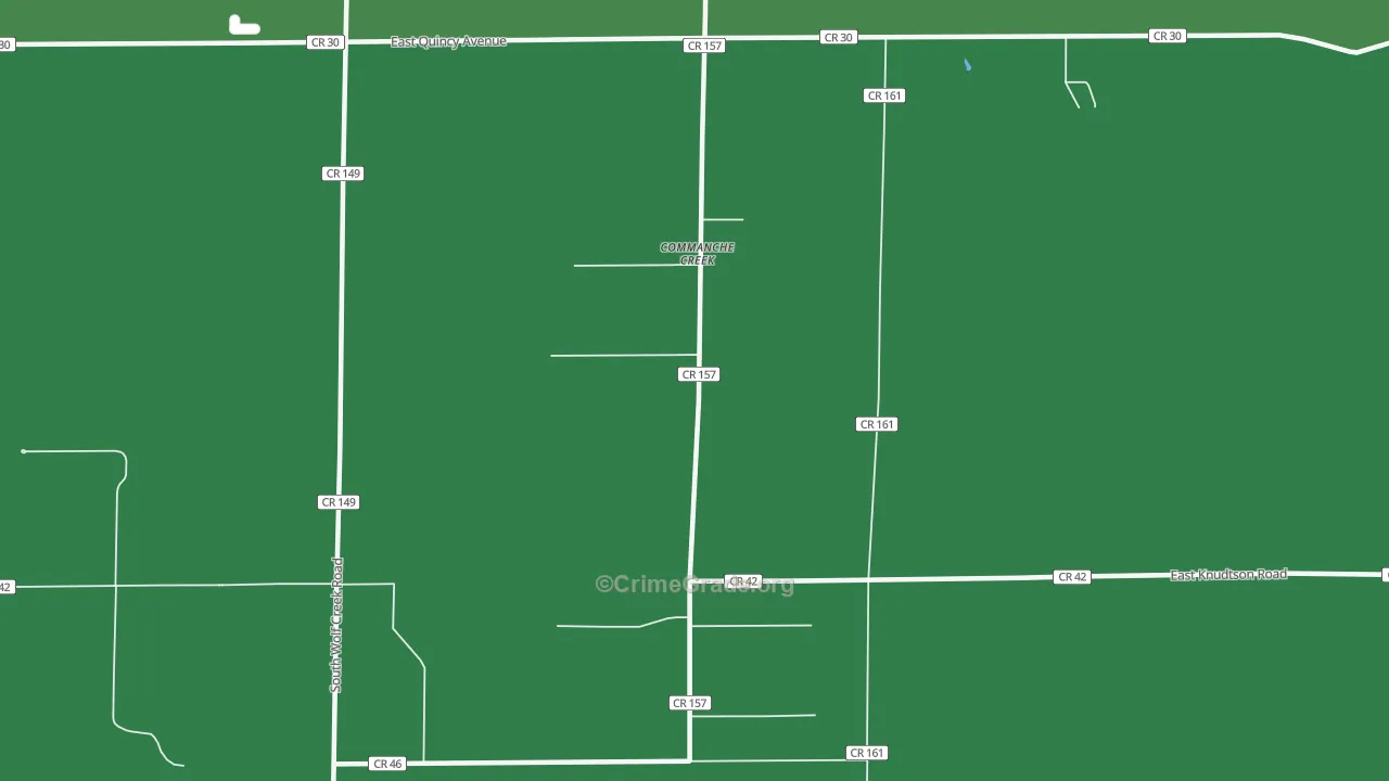 Comanche Creek, CO Map of Drug-Related Crime Rates