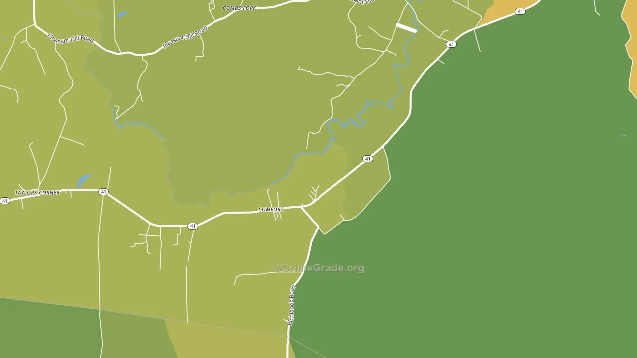 Comfort, NC Map of Drug-Related Crime Rates