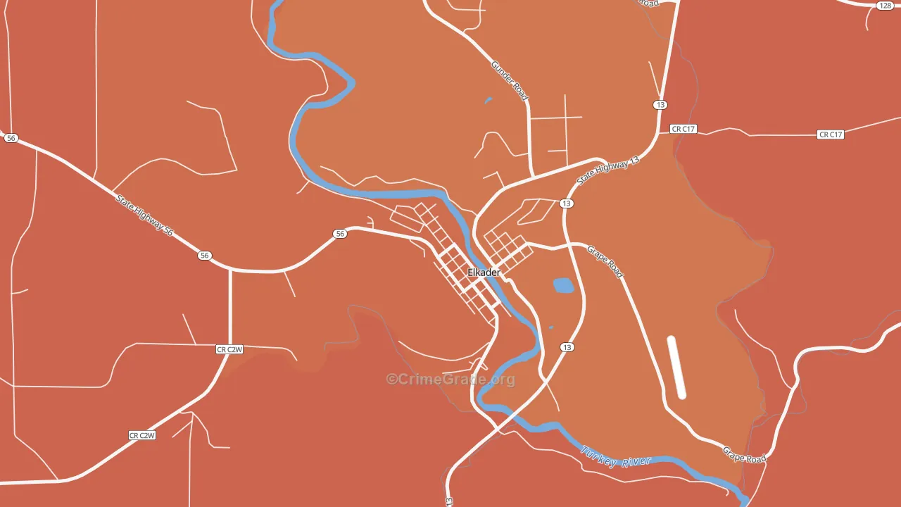 Communia, IA Map of Drug-Related Crime Rates