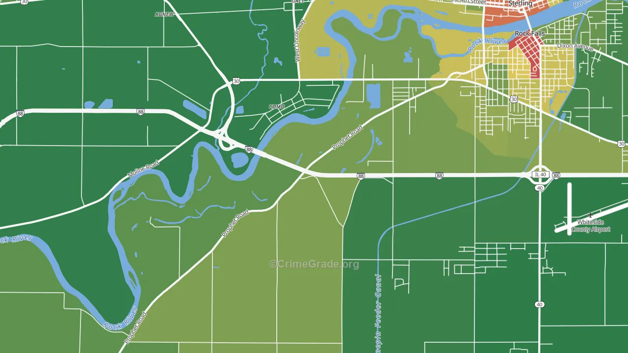 Como, IL Map of Drug-Related Crime Rates