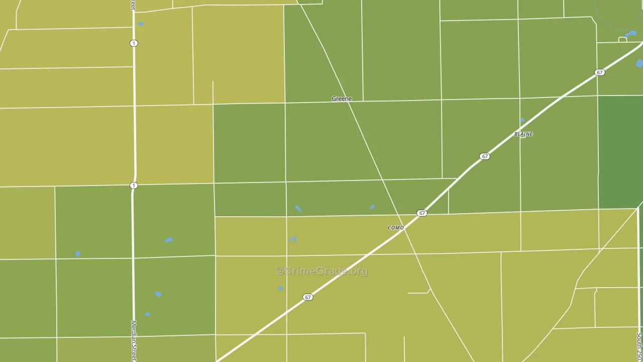 Como, IN Map of Drug-Related Crime Rates
