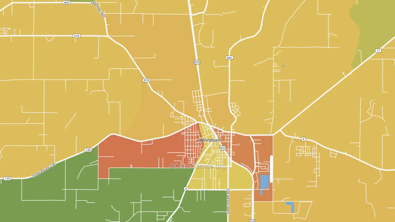 Como, LA Map of Drug-Related Crime Rates