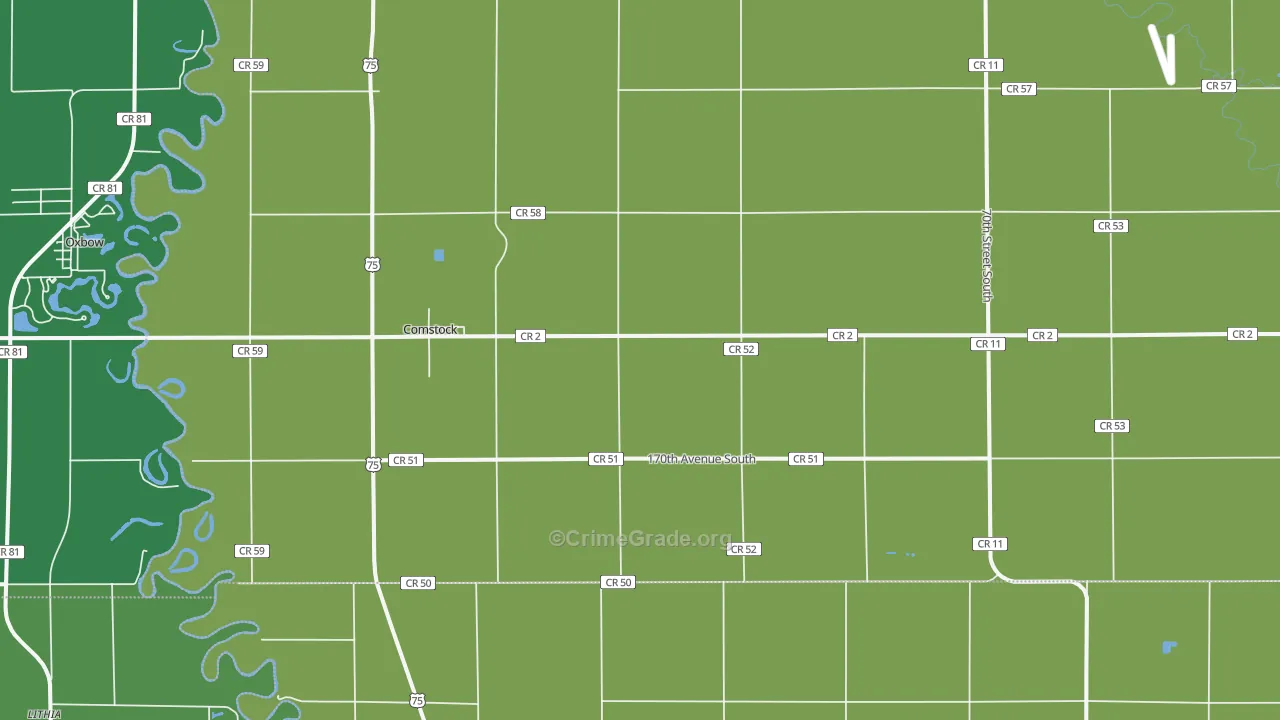 Comstock, MN Map of Drug-Related Crime Rates