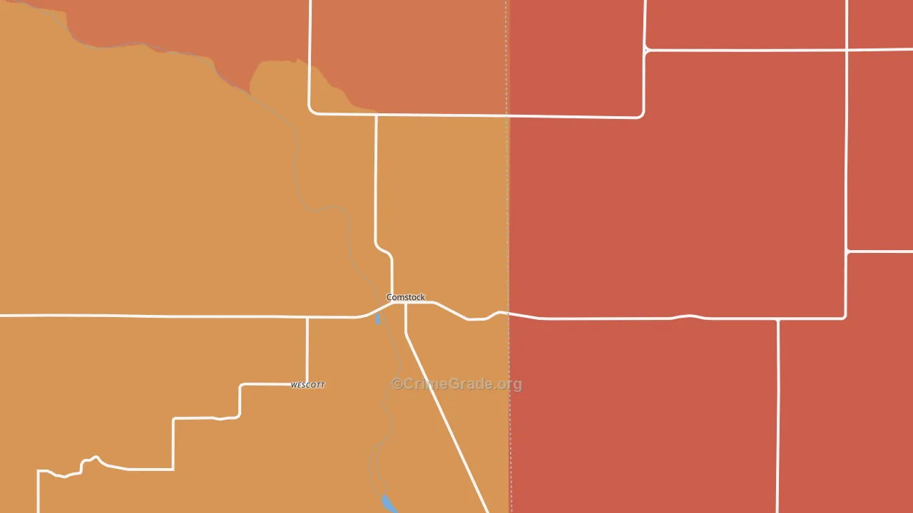 Comstock, NE Map of Drug-Related Crime Rates