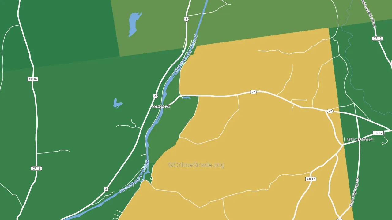 Comstock, NY Map of Drug-Related Crime Rates