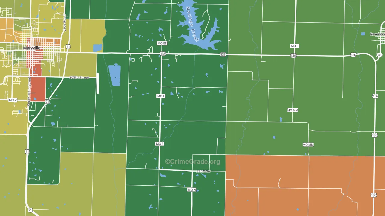 Conception Junction, MO Map of Drug-Related Crime Rates