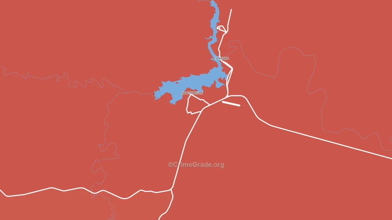 Conchas Dam, NM Map of Drug-Related Crime Rates