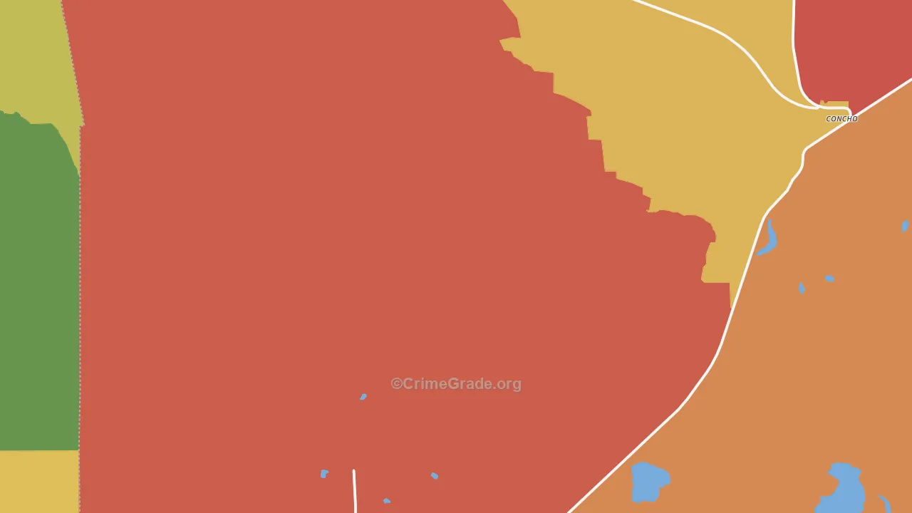 Concho, AZ Map of Drug-Related Crime Rates