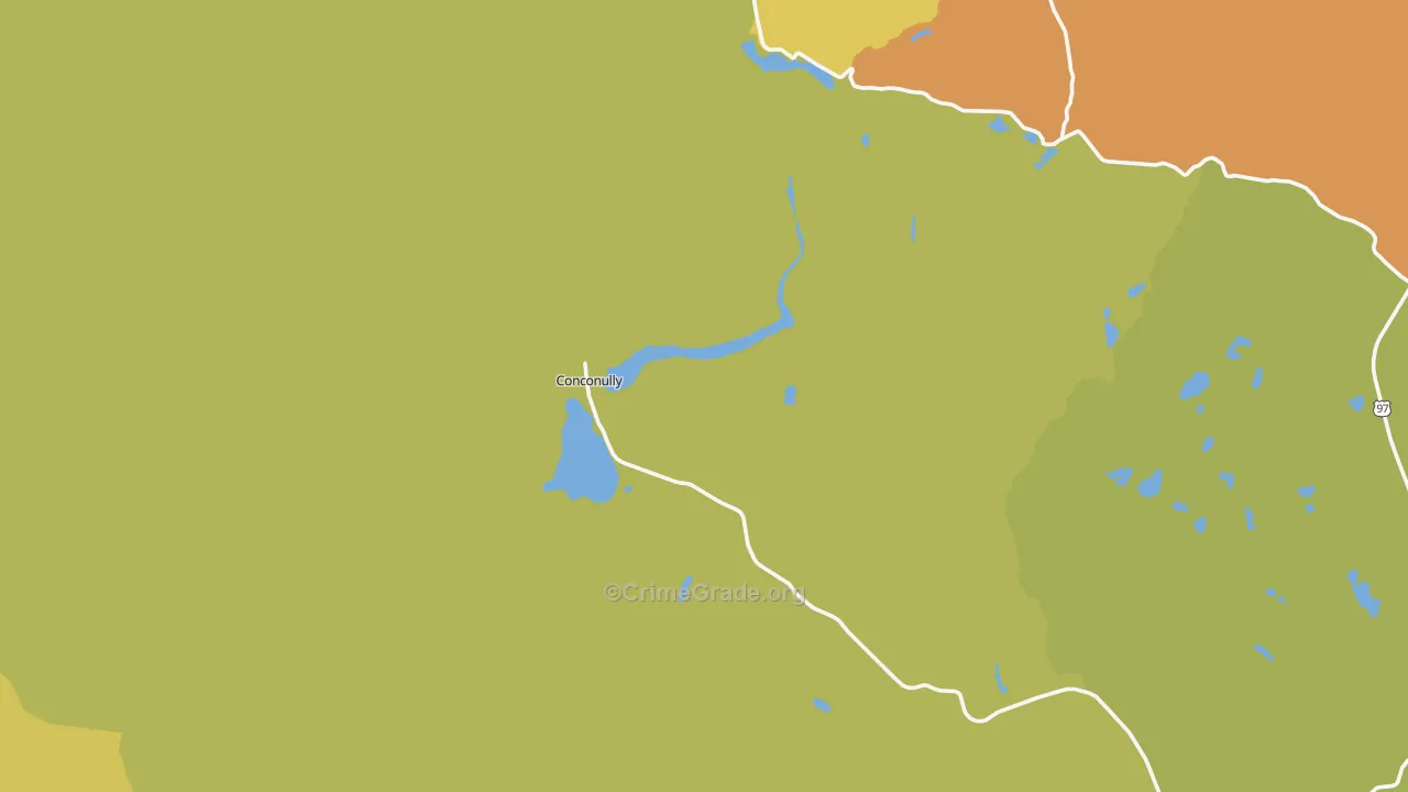 Conconully, WA Map of Drug-Related Crime Rates