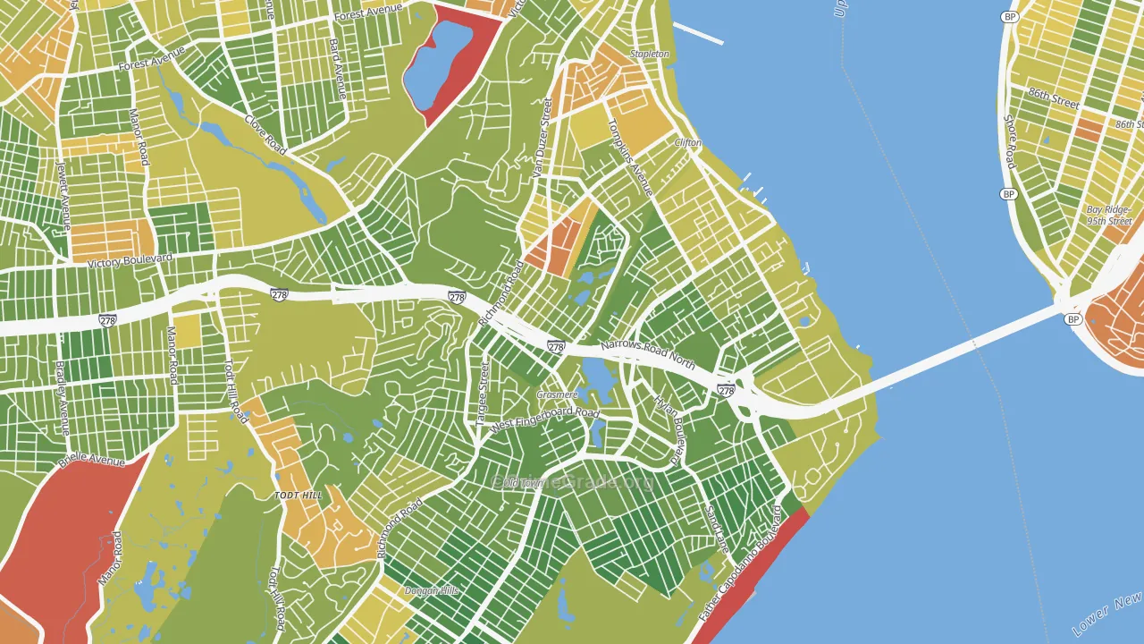Concord, Staten Island, NY Map of Drug-Related Crime Rates