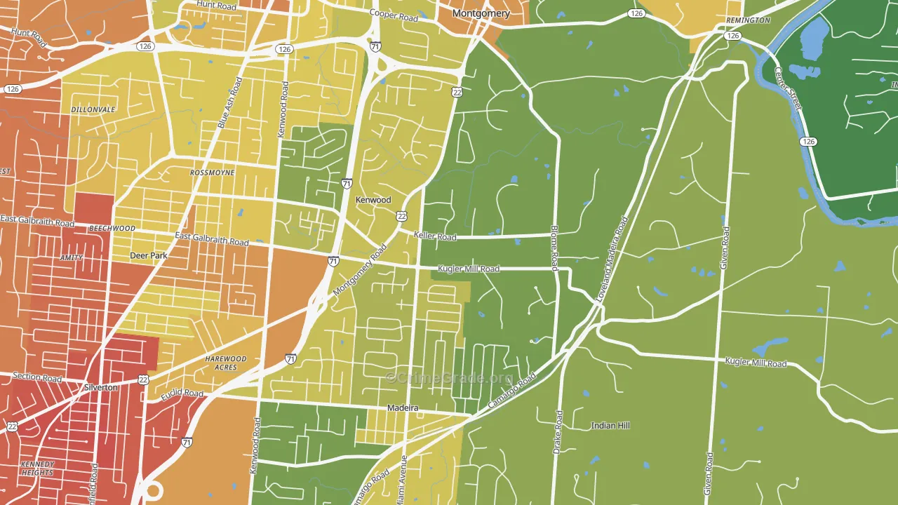 Concorde Hills, OH Map of Drug-Related Crime Rates