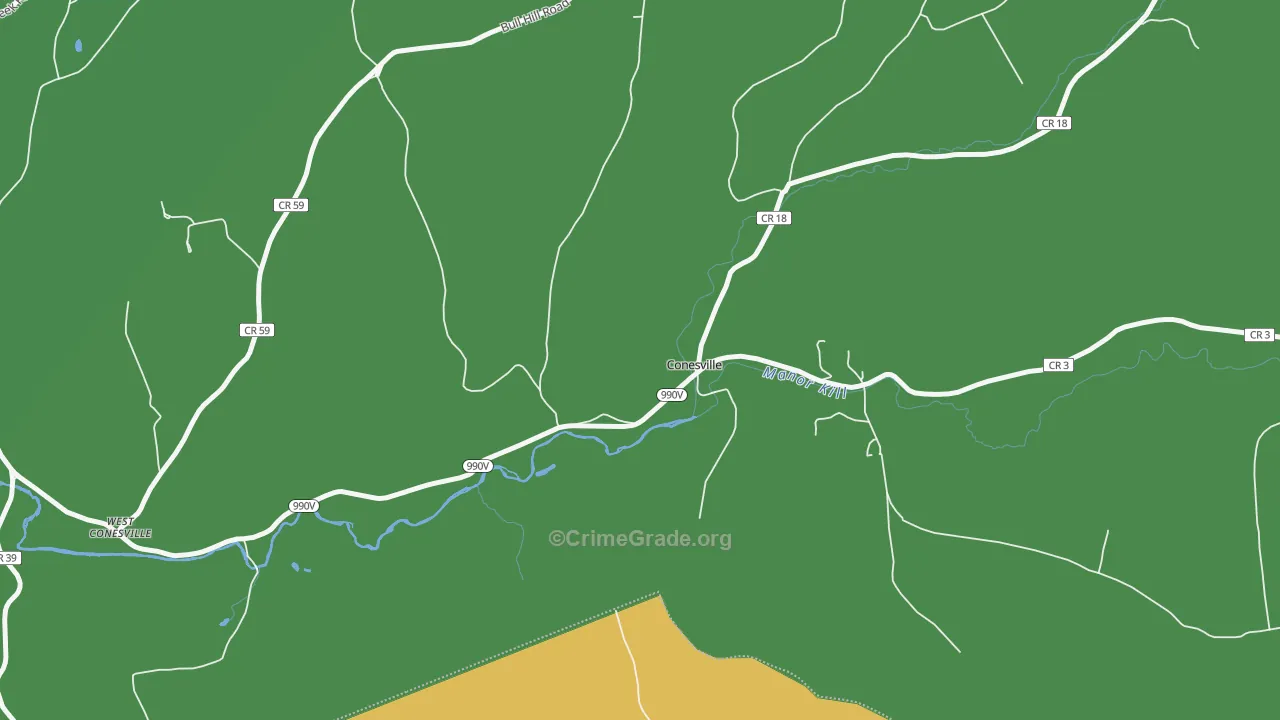 Conesville, NY Map of Drug-Related Crime Rates