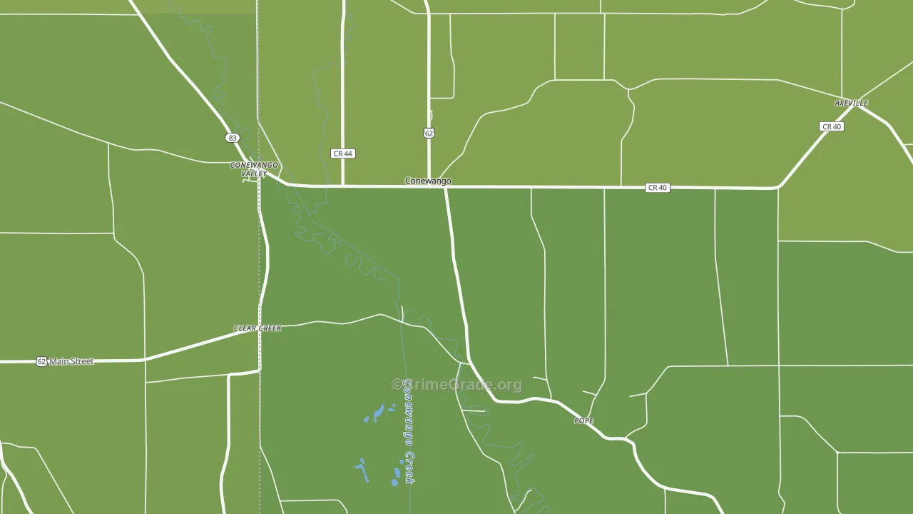 Conewango, NY Map of Drug-Related Crime Rates