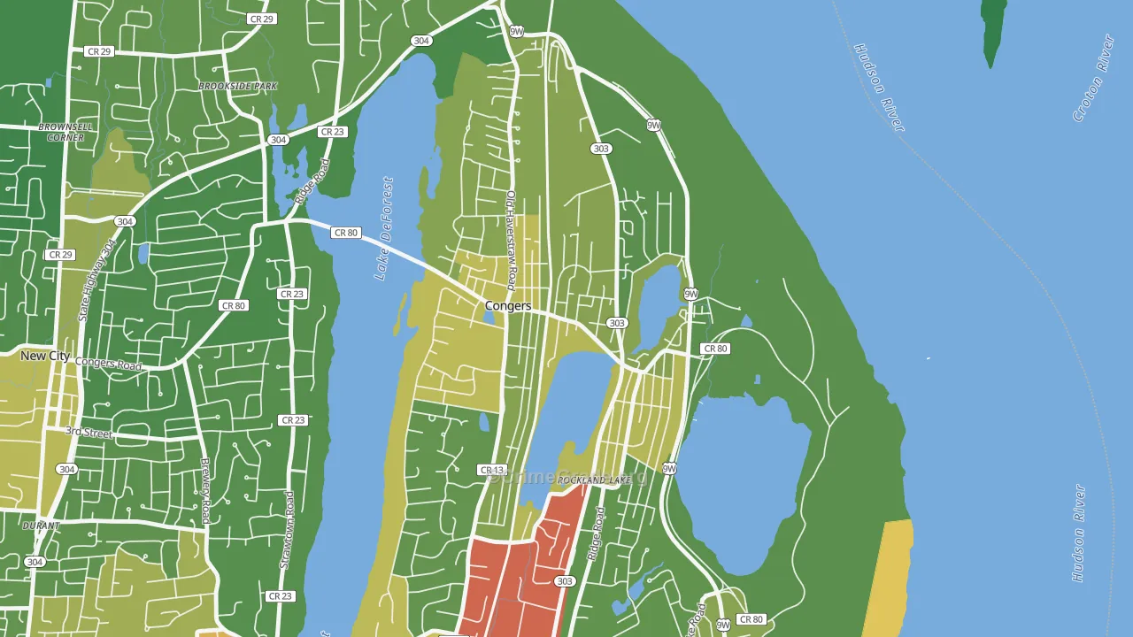 Congers, NY Map of Drug-Related Crime Rates