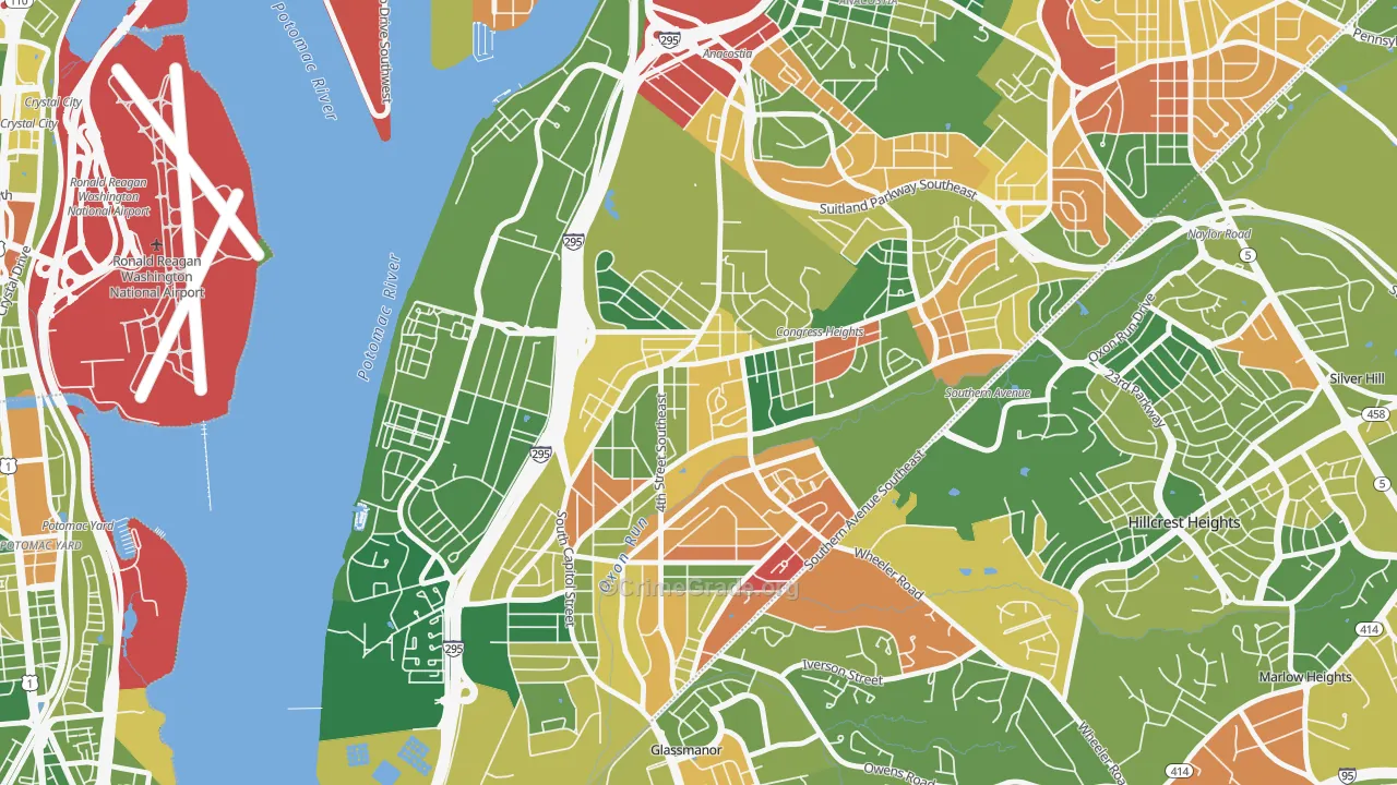 Congress Heights, Washington, DC Map of Drug-Related Crime Rates