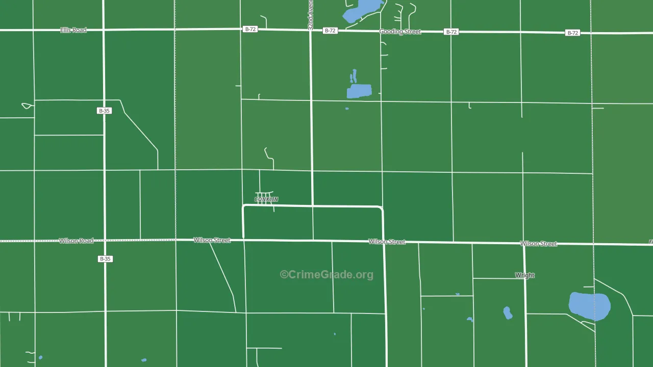 Conklin, MI Map of Drug-Related Crime Rates