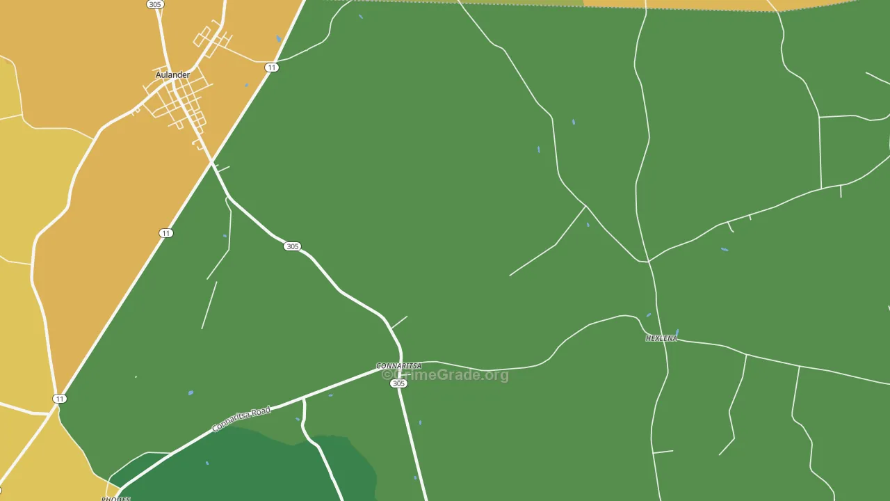 Connaritsa, NC Map of Drug-Related Crime Rates