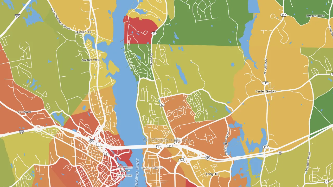 Conning Towers Nautilus Park, CT Map of Drug-Related Crime Rates
