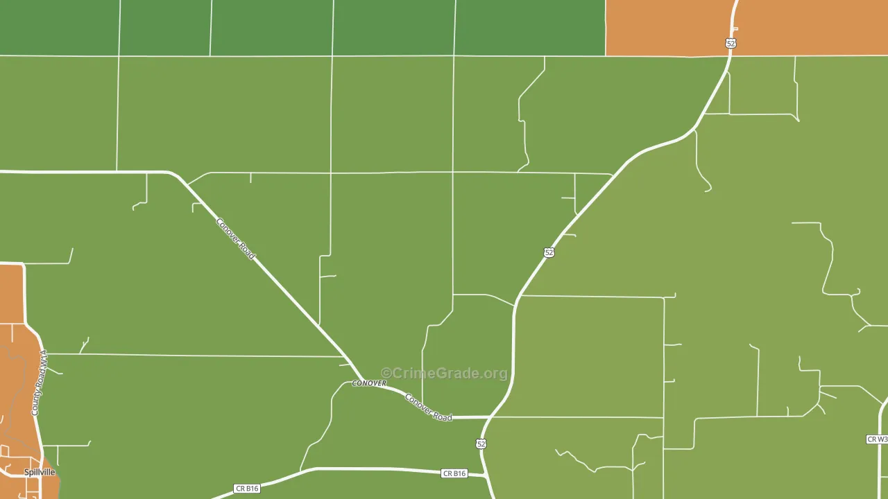 Conover, IA Map of Drug-Related Crime Rates