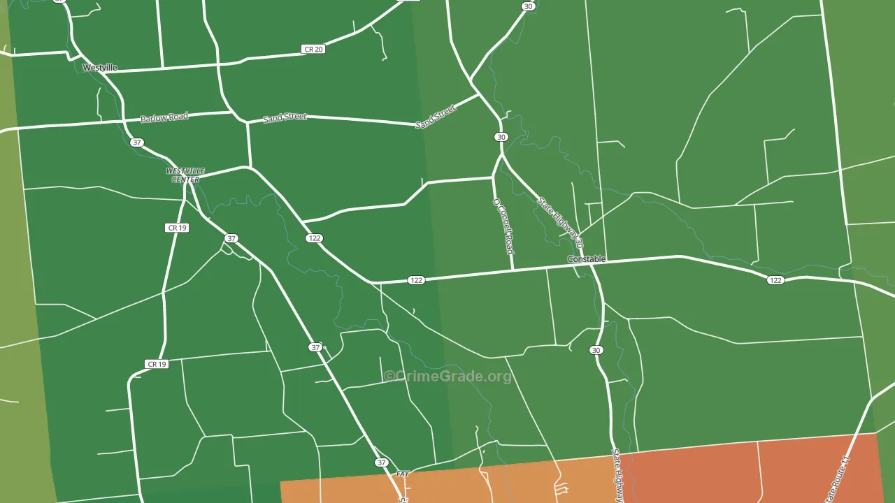 Constable, NY Map of Drug-Related Crime Rates